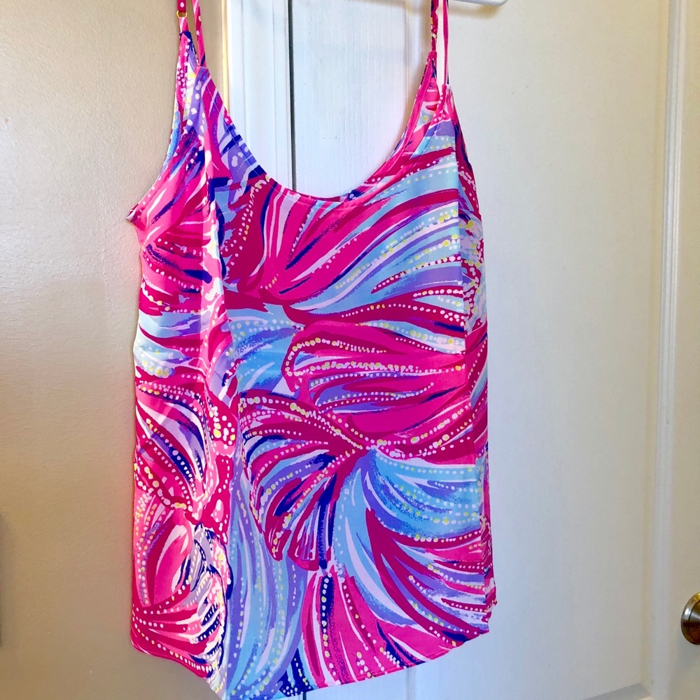 Lilly Pulitzer silk Graycee tank top